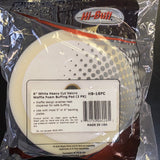 6” White Heavy Cut Velcro Waffle foam buff pad (2 / PK)