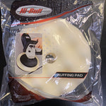 6” White Heavy Cut Velcro Waffle foam buff pad (2 / PK)